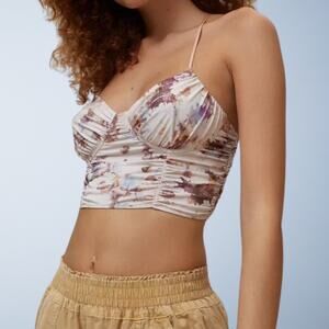 Urban Outfitters Out From Under Girl Crush Ruched Bustier Cami Crop Top Medium